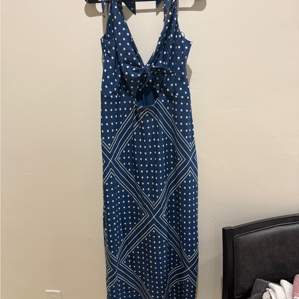 Abercrombie & Fitch Navy Polka Dot Tank Top